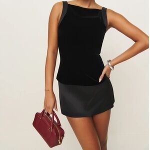 Reformation Milana Two Piece Black - Size 4